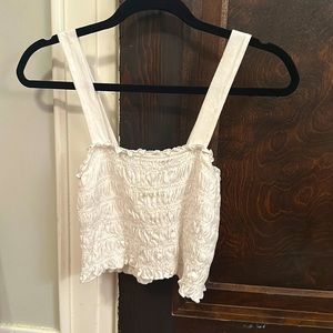 American Eagle crop ruffle tank